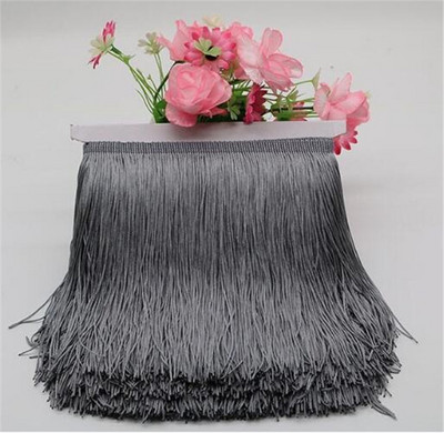 1 μέτρο 20cm Long Fringe Lace Φούντα Πολυεστερική Δαντέλα Διακοσμητική Κορδέλα Λατινική φούστα χορού κρόσσια κουρτίνα για ράψιμο HG02