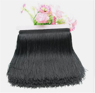 1 μέτρο 20cm Long Fringe Lace Φούντα Πολυεστερική Δαντέλα Διακοσμητική Κορδέλα Λατινική φούστα χορού κρόσσια κουρτίνα για ράψιμο HG02