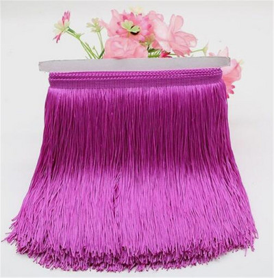 1 μέτρο 20cm Long Fringe Lace Φούντα Πολυεστερική Δαντέλα Διακοσμητική Κορδέλα Λατινική φούστα χορού κρόσσια κουρτίνα για ράψιμο HG02