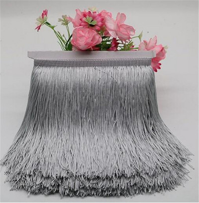 1 μέτρο 20cm Long Fringe Lace Φούντα Πολυεστερική Δαντέλα Διακοσμητική Κορδέλα Λατινική φούστα χορού κρόσσια κουρτίνα για ράψιμο HG02