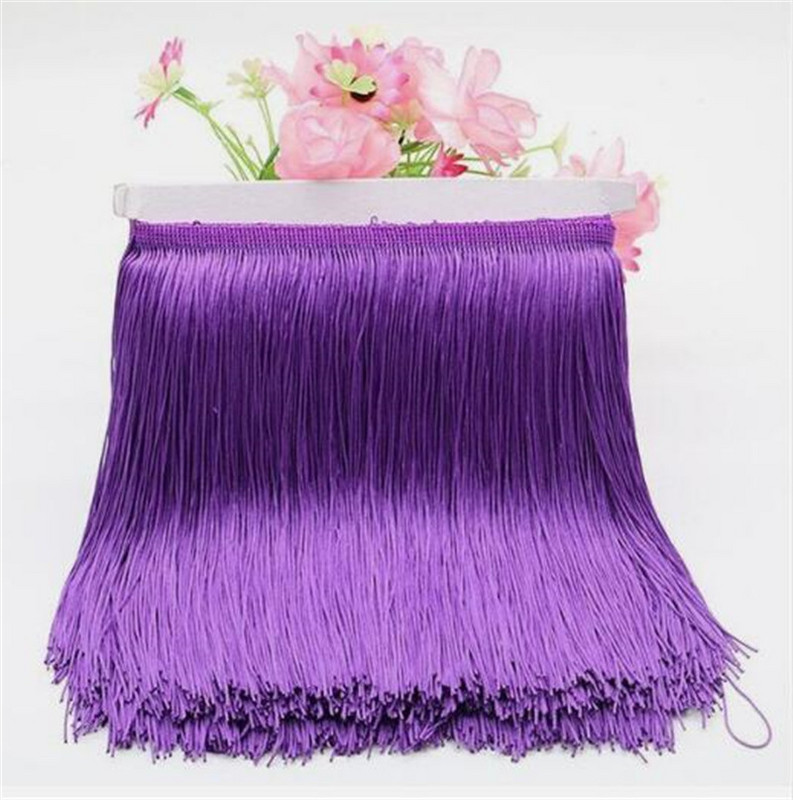 1 μέτρο 20cm Long Fringe Lace Φούντα Πολυεστερική Δαντέλα Διακοσμητική Κορδέλα Λατινική φούστα χορού κρόσσια κουρτίνα για ράψιμο HG02