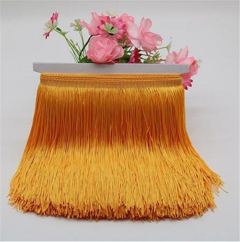 1 μέτρο 20cm Long Fringe Lace Φούντα Πολυεστερική Δαντέλα Διακοσμητική Κορδέλα Λατινική φούστα χορού κρόσσια κουρτίνα για ράψιμο HG02