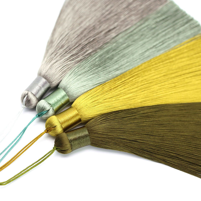 1 db 12 cm-es selyem bojt akasztókötéllel Varró Bang Bojt Díszkulcs Bojtok Függesztett Otthoni Dekorációhoz Barkácsolás