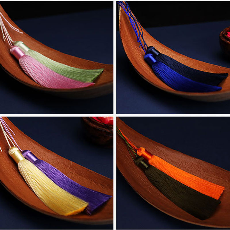 1 db 12 cm-es selyem bojt akasztókötéllel Varró Bang Bojt Díszkulcs Bojtok Függesztett Otthoni Dekorációhoz Barkácsolás