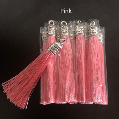 10/20 τμχ 6cm Small Silk Tassel Earrings Κρεμαστό Γούρια Crafts Ασημένια Καπέλα Φούντες Βούρτσα για Αξεσουάρ Κατασκευής Κοσμημάτων DIY