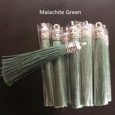 10/20 τμχ 6cm Small Silk Tassel Earrings Κρεμαστό Γούρια Crafts Ασημένια Καπέλα Φούντες Βούρτσα για Αξεσουάρ Κατασκευής Κοσμημάτων DIY