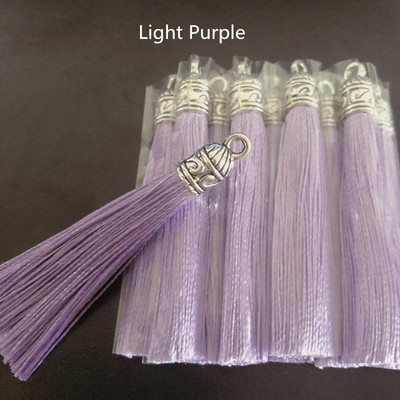 10/20 τμχ 6cm Small Silk Tassel Earrings Κρεμαστό Γούρια Crafts Ασημένια Καπέλα Φούντες Βούρτσα για Αξεσουάρ Κατασκευής Κοσμημάτων DIY