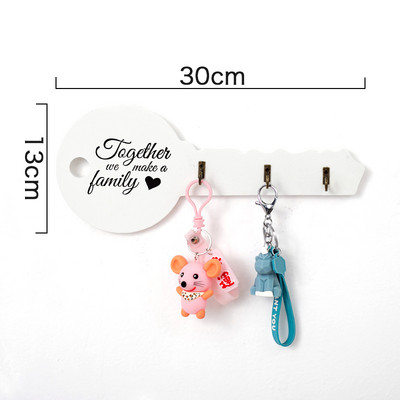 Ρετρό ξύλινο στήριγμα τοίχου Γάντζος υποδοχή κλειδιού Σχήμα αγκίστρου Σχάρα αποθήκευσης κρεμάστρα Διακόσμηση κρεμαστών δώρων πόρτας εισόδου σπιτιού Organizer τοίχου