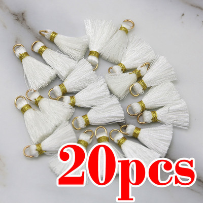 20gab poliestera apdare zelta cepure bārkstis pušķis šūšanai aizkari Aksesuāri čalot DIY rotaslietas atslēgu piekariņš Mobilā telefona siksniņas Kulons