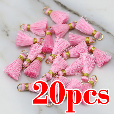 20gab poliestera apdare zelta cepure bārkstis pušķis šūšanai aizkari Aksesuāri čalot DIY rotaslietas atslēgu piekariņš Mobilā telefona siksniņas Kulons