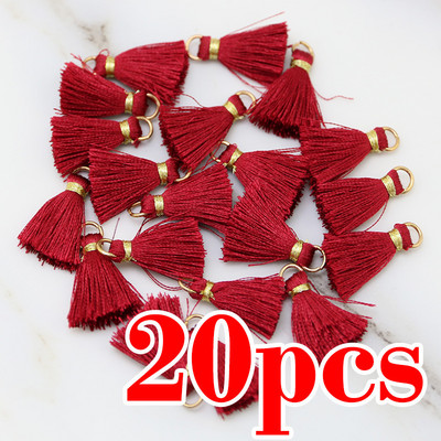 20gab poliestera apdare zelta cepure bārkstis pušķis šūšanai aizkari Aksesuāri čalot DIY rotaslietas atslēgu piekariņš Mobilā telefona siksniņas Kulons