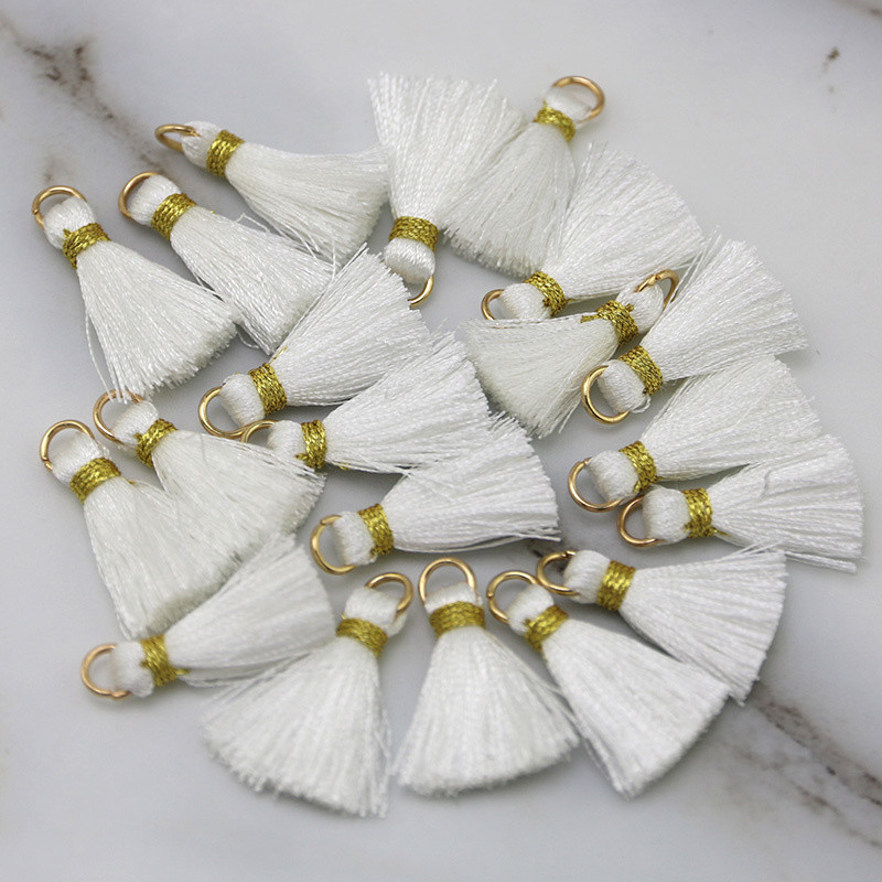 20gab poliestera apdare zelta cepure bārkstis pušķis šūšanai aizkari Aksesuāri čalot DIY rotaslietas atslēgu piekariņš Mobilā telefona siksniņas Kulons