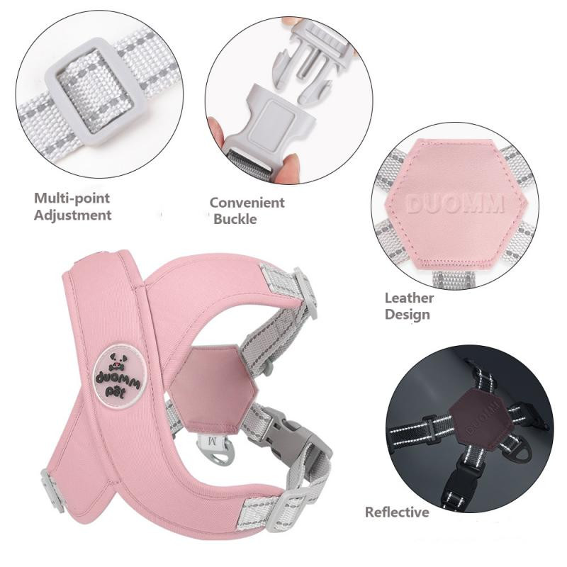 X alakú kutyahám kis, közepes méretű kutyák számára Fényvisszaverő, állítható kölyökhám francia bulldog chihuahua sétáló póráz