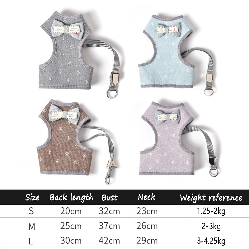 Ρυθμιζόμενο λουρί στήθους και λουρί κατοικίδιων για γάτες και σκύλους Προμήθειες κατοικίδιων για μικρά σκυλιά Artifact For Walking The Dog