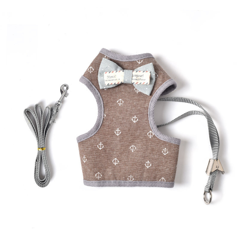 Ρυθμιζόμενο λουρί στήθους και λουρί κατοικίδιων για γάτες και σκύλους Προμήθειες κατοικίδιων για μικρά σκυλιά Artifact For Walking The Dog