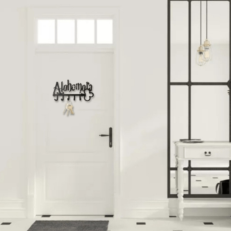 Suport pentru chei din metal creativ de Halloween 5 cârlige Fier Art Adeziv montat pe perete Umeraș negru Organizator pentru pălărie Suport pentru prosoape pentru intrare