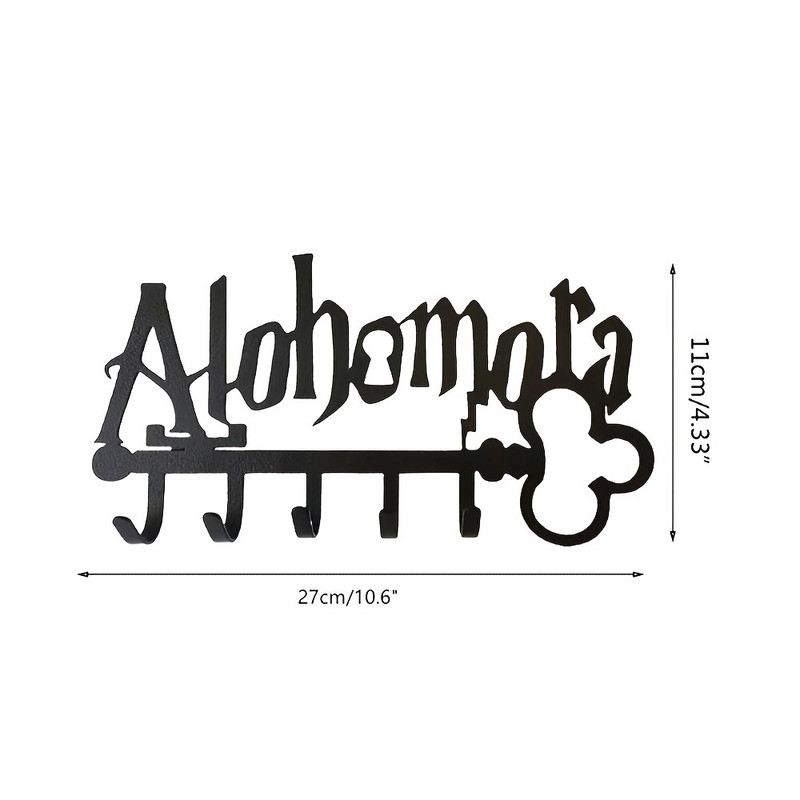 Suport pentru chei din metal creativ de Halloween 5 cârlige Fier Art Adeziv montat pe perete Umeraș negru Organizator pentru pălărie Suport pentru prosoape pentru intrare