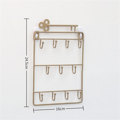 Suport chei montat pe perete Organizator de suport de depozitare cu cârlig pentru poarta de intrare Umeraș pentru raft de bijuterii deschizător de lacăt agățat