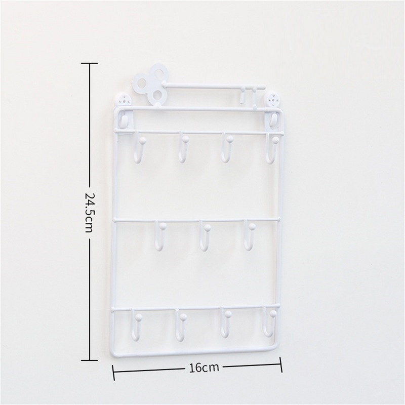 Suport chei montat pe perete Organizator de suport de depozitare cu cârlig pentru poarta de intrare Umeraș pentru raft de bijuterii deschizător de lacăt agățat