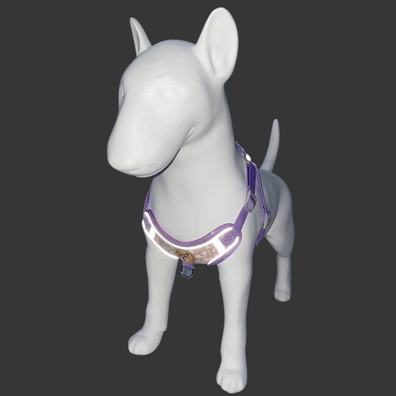 Kutya hám póráz készlet Fényvisszaverő, állítható kiskutya macska hám mellény kültéri sétáló póráz kis közepes és nagy kutya kedvencekhez