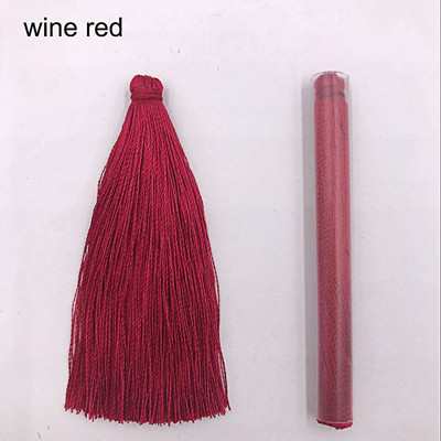 5db/tétel 65mm-es burkolat Bojt Selyem Bojt Rojtok Varrás Bang Bojt Dísz Kézzel Készített Függöny Bojt Barkács kézműves ékszerkészítéshez