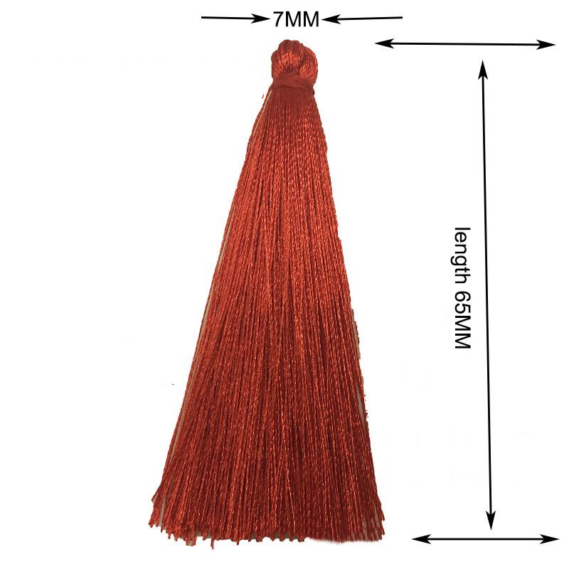 5db/tétel 65mm-es burkolat Bojt Selyem Bojt Rojtok Varrás Bang Bojt Dísz Kézzel Készített Függöny Bojt Barkács kézműves ékszerkészítéshez