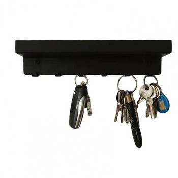 Практичен рафт с кука за ключове Многофункционална стабилна закачалка за ключове Лесна за инсталиране стойка за ключодържател