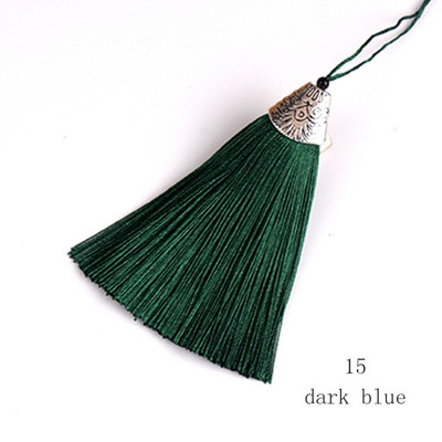 5/10 τμχ Μεταξωτές Χειροποίητες Φούντες με Αντίκες Ασημένιο Καπάκι Μικτό Χρώμα Φούντες DIY Χειροτεχνίες Προσθήκη σελιδοδείκτη Αξεσουάρ κατασκευής κοσμημάτων με φούντες