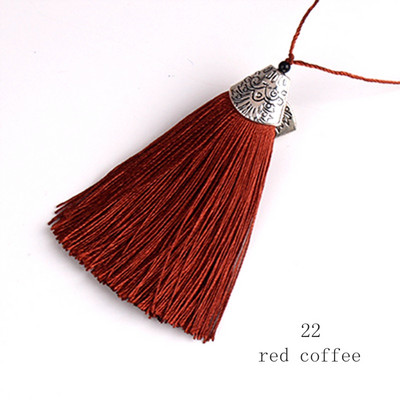 5/10 τμχ Μεταξωτές Χειροποίητες Φούντες με Αντίκες Ασημένιο Καπάκι Μικτό Χρώμα Φούντες DIY Χειροτεχνίες Προσθήκη σελιδοδείκτη Αξεσουάρ κατασκευής κοσμημάτων με φούντες