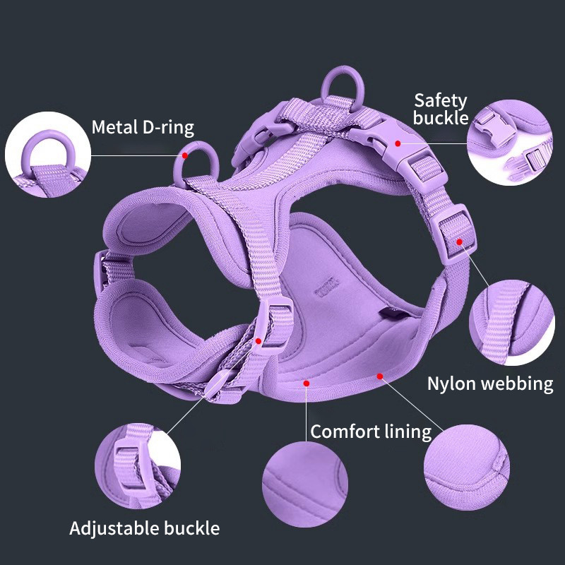 Regulējamas mājdzīvnieku krūškurvja suņu siksnas Elpojošas vestes āra treniņu siksnas maziem un vidējiem suņiem Siksnas un pavadas pastaigām