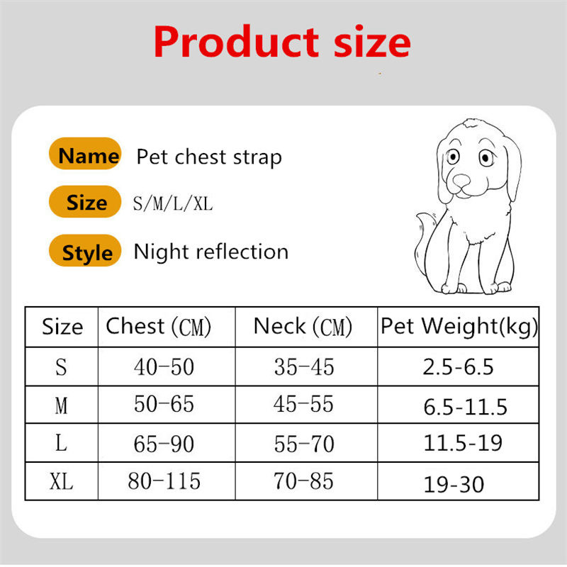Új kutyahám, fényvisszaverő, lélegző, állítható erős és kopásálló kisállathám kutyamellény kültéri sétáló kutya kellékekhez