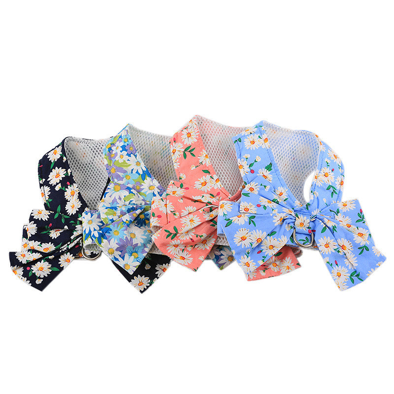 Σετ λουριών και λουριών για σκύλους που αναπνέουν Ζώνες λουλουδιών λουλουδιών για μικρά και μεσαία λουριά για λουριά σκύλου Αξεσουάρ για κατοικίδια