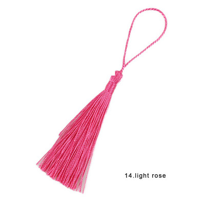 Χρώμα 13 εκ. Πολυεστερικές μεταξωτές φούντες για χειροτεχνίες Κρεμάστε σχοινί Περιθώριο σελιδοδείκτη Φούντες Μπρελόκ Κοσμήματα Κατασκευή DIY Διακόσμηση Φούντα