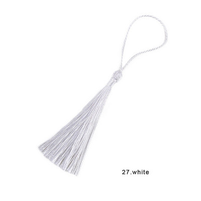 Χρώμα 13 εκ. Πολυεστερικές μεταξωτές φούντες για χειροτεχνίες Κρεμάστε σχοινί Περιθώριο σελιδοδείκτη Φούντες Μπρελόκ Κοσμήματα Κατασκευή DIY Διακόσμηση Φούντα