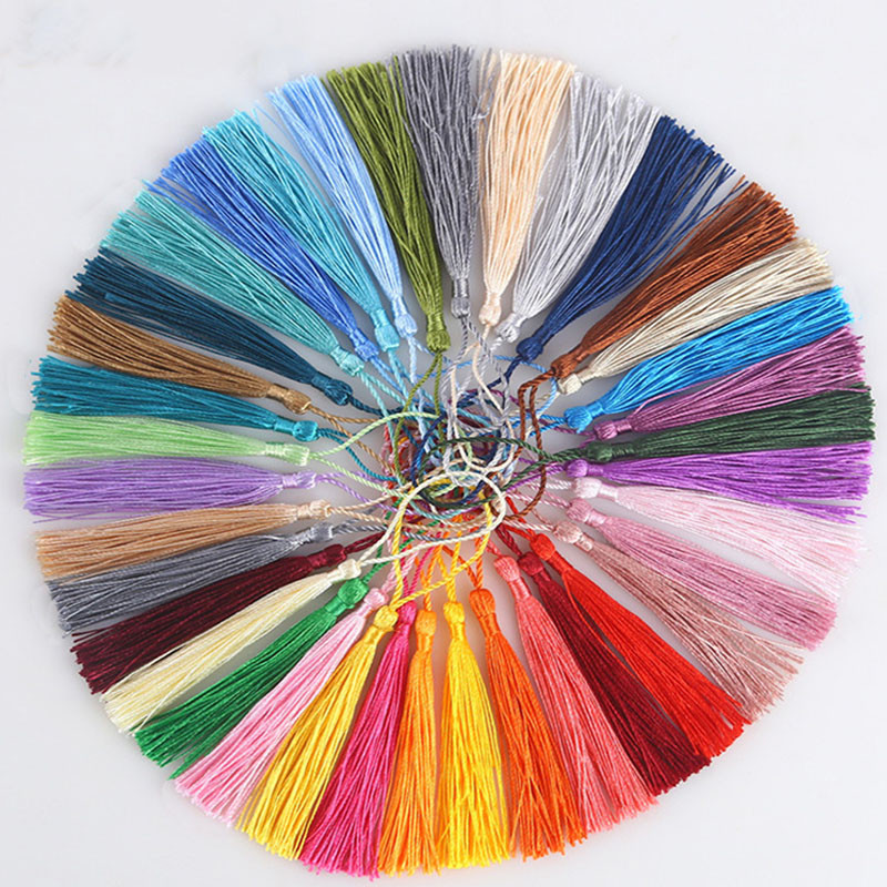 Χρώμα 13 εκ. Πολυεστερικές μεταξωτές φούντες για χειροτεχνίες Κρεμάστε σχοινί Περιθώριο σελιδοδείκτη Φούντες Μπρελόκ Κοσμήματα Κατασκευή DIY Διακόσμηση Φούντα