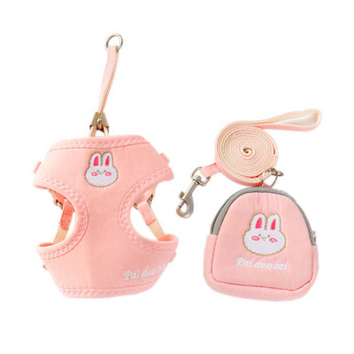 Postroj pre psov s vodítkom, teplý kreslený králik, postroj pre domáce zvieratá, šteňa, pre malé zvieratá, olovené produkty, potreby pre domáce zvieratá