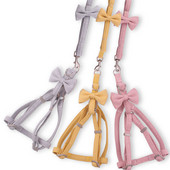 Set de guleră cu lesă pentru câini, cu arc moale, drăguț, cu două straturi, pentru zgarda pentru animale de companie mici și mijlocii, plimbări în aer liber