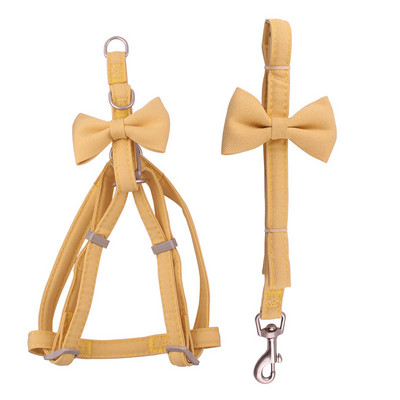 Set de guleră cu lesă pentru câini, cu arc moale, drăguț, cu două straturi, pentru zgarda pentru animale de companie mici și mijlocii, plimbări în aer liber