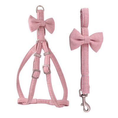 Set de guleră cu lesă pentru câini, cu arc moale, drăguț, cu două straturi, pentru zgarda pentru animale de companie mici și mijlocii, plimbări în aer liber