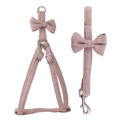 Set de guleră cu lesă pentru câini, cu arc moale, drăguț, cu două straturi, pentru zgarda pentru animale de companie mici și mijlocii, plimbări în aer liber