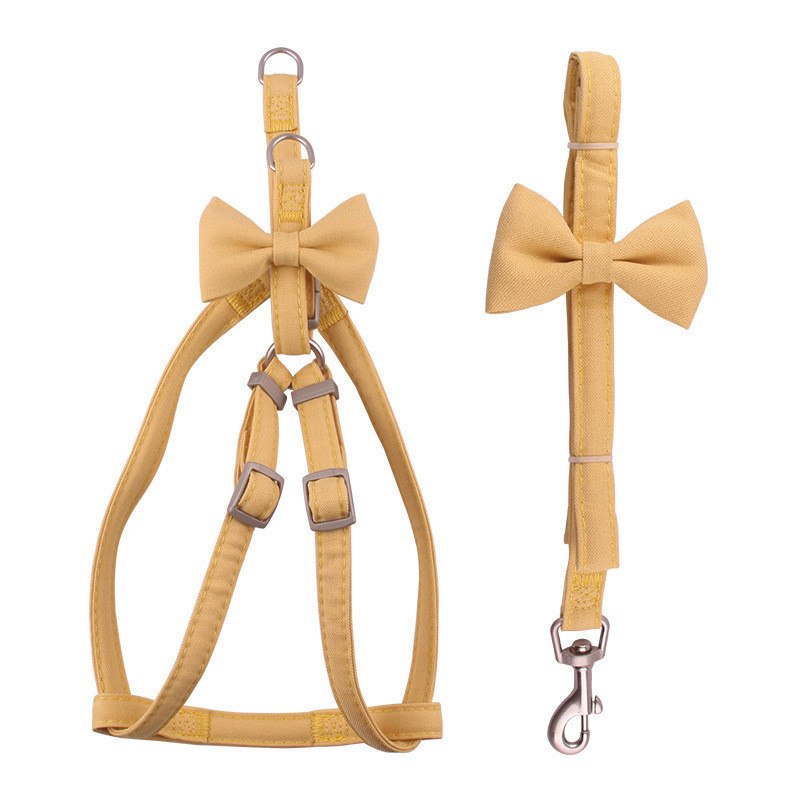 Set de guleră cu lesă pentru câini, cu arc moale, drăguț, cu două straturi, pentru zgarda pentru animale de companie mici și mijlocii, plimbări în aer liber