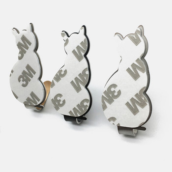 Αυτοκόλλητοι γάντζοι Θήκη αποθήκευσης σε σχήμα γάτας για κρεμαστά ρούχα πόρτας μπάνιου Κρεμάστρες για πετσέτες κουζίνας Γάντζος κρεμάστρα κλειδιών στον τοίχο