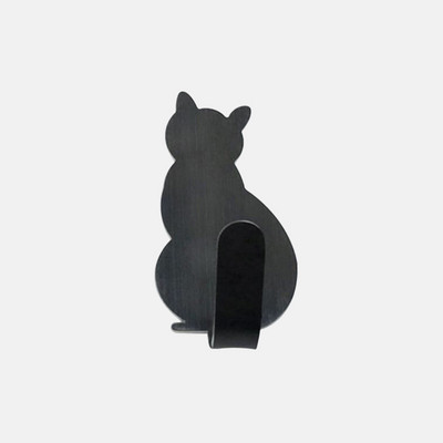 Lipnūs kabliukai Katės formos laikiklis, skirtas pakabinti vonios duris, rūbų kabyklai rankšluosčių kabyklai Virtuvės raktų pakabos kabliukas ant sienos