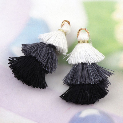 6 τμχ/παρτίδα Κρεμαστό με φούντα από βαμβακερό μετάξι 3 στρώσεων για κοσμήματα που κατασκευάζουν χειροτεχνίες DIY Σκουλαρίκια Μπρελόκ Ρούχα Αξεσουάρ ραπτικής