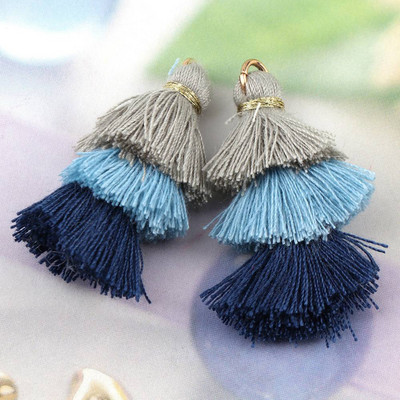 6 τμχ/παρτίδα Κρεμαστό με φούντα από βαμβακερό μετάξι 3 στρώσεων για κοσμήματα που κατασκευάζουν χειροτεχνίες DIY Σκουλαρίκια Μπρελόκ Ρούχα Αξεσουάρ ραπτικής