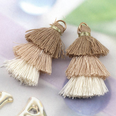 6 τμχ/παρτίδα Κρεμαστό με φούντα από βαμβακερό μετάξι 3 στρώσεων για κοσμήματα που κατασκευάζουν χειροτεχνίες DIY Σκουλαρίκια Μπρελόκ Ρούχα Αξεσουάρ ραπτικής