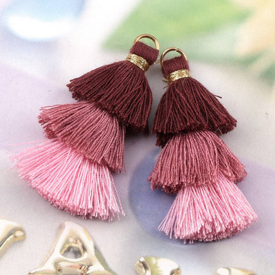 6 τμχ/παρτίδα Κρεμαστό με φούντα από βαμβακερό μετάξι 3 στρώσεων για κοσμήματα που κατασκευάζουν χειροτεχνίες DIY Σκουλαρίκια Μπρελόκ Ρούχα Αξεσουάρ ραπτικής