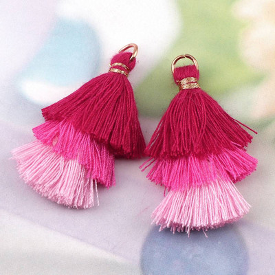 6 τμχ/παρτίδα Κρεμαστό με φούντα από βαμβακερό μετάξι 3 στρώσεων για κοσμήματα που κατασκευάζουν χειροτεχνίες DIY Σκουλαρίκια Μπρελόκ Ρούχα Αξεσουάρ ραπτικής