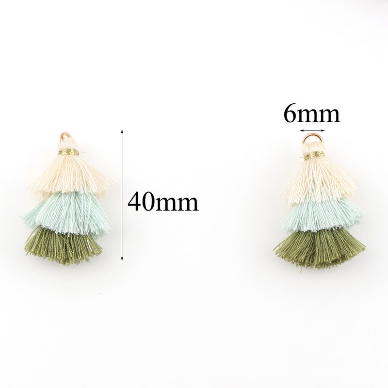 6 τμχ/παρτίδα Κρεμαστό με φούντα από βαμβακερό μετάξι 3 στρώσεων για κοσμήματα που κατασκευάζουν χειροτεχνίες DIY Σκουλαρίκια Μπρελόκ Ρούχα Αξεσουάρ ραπτικής