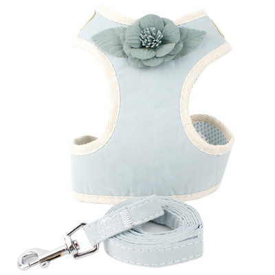 Elpojoša, maza suņa mājdzīvnieku iejūga un pavadas komplekts, ziedi, kucēnu kaķa vestes kaklasiksna Čivavas mopša buldoga kaķim Arnes Perro